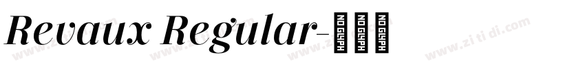 Revaux Regular字体转换